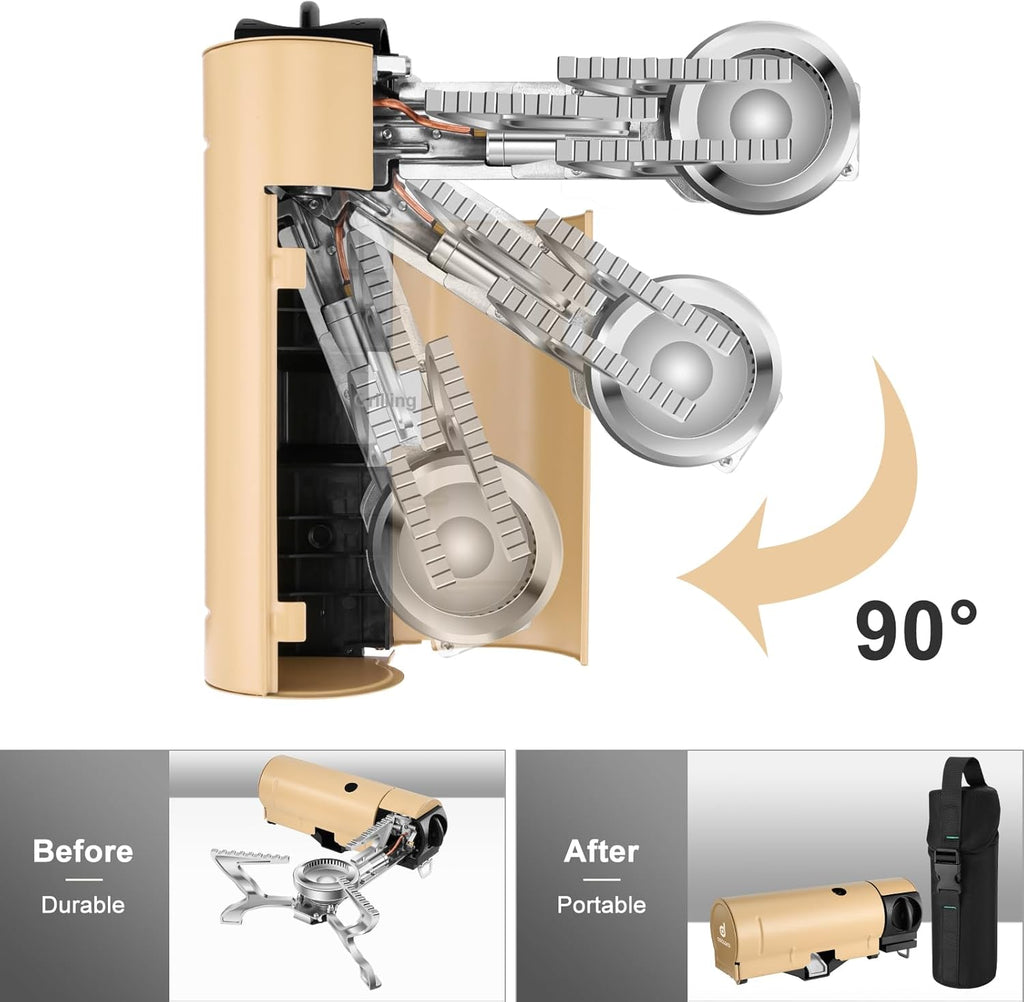 Camping Gas Stove Portable Folding Cassette Gas Burner