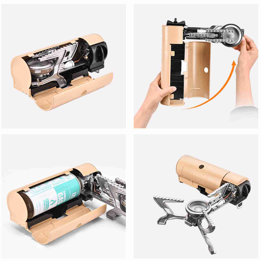 Camping Gas Stove Portable Folding Cassette Gas Burner