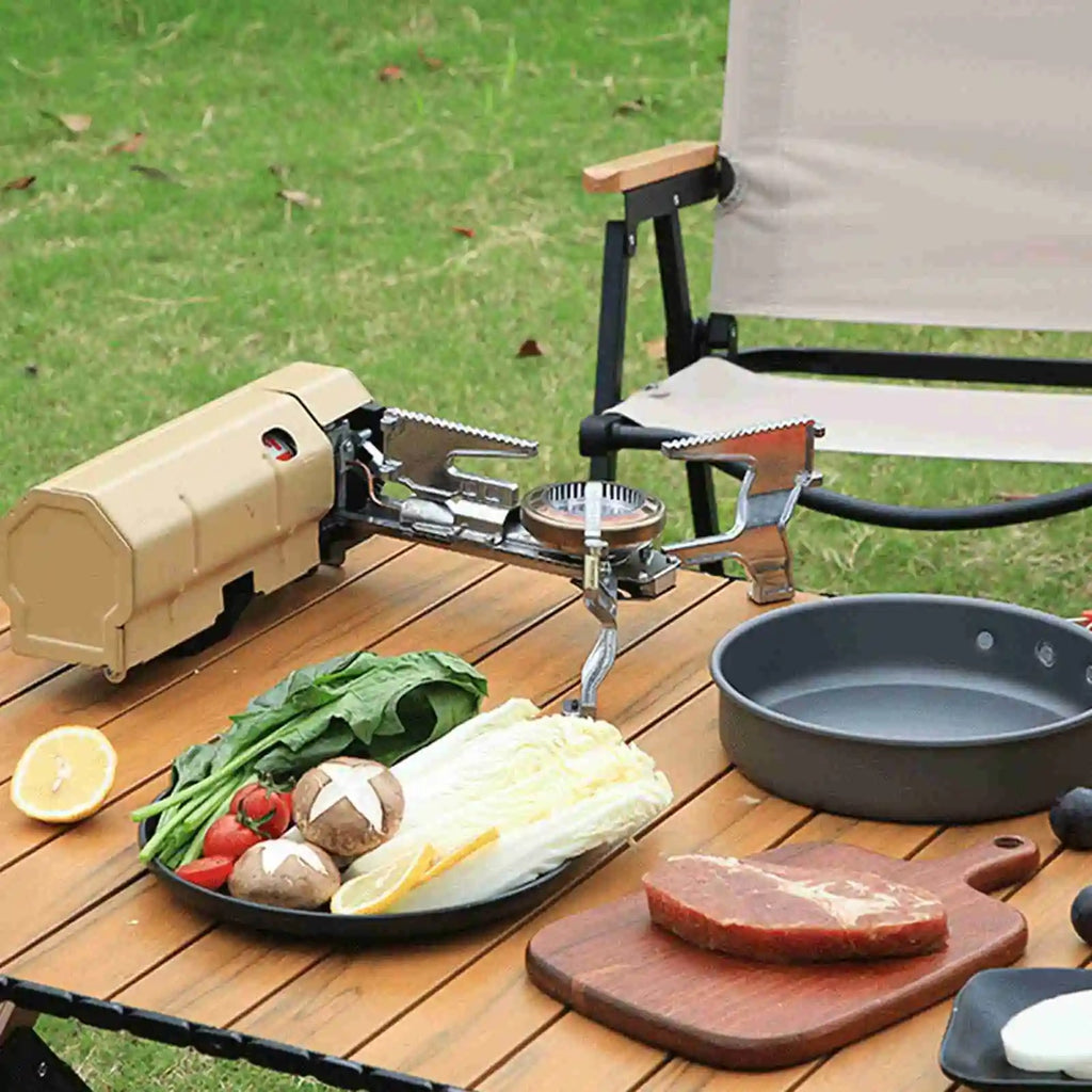 Camping Gas Stove Portable Folding Cassette Gas Burner